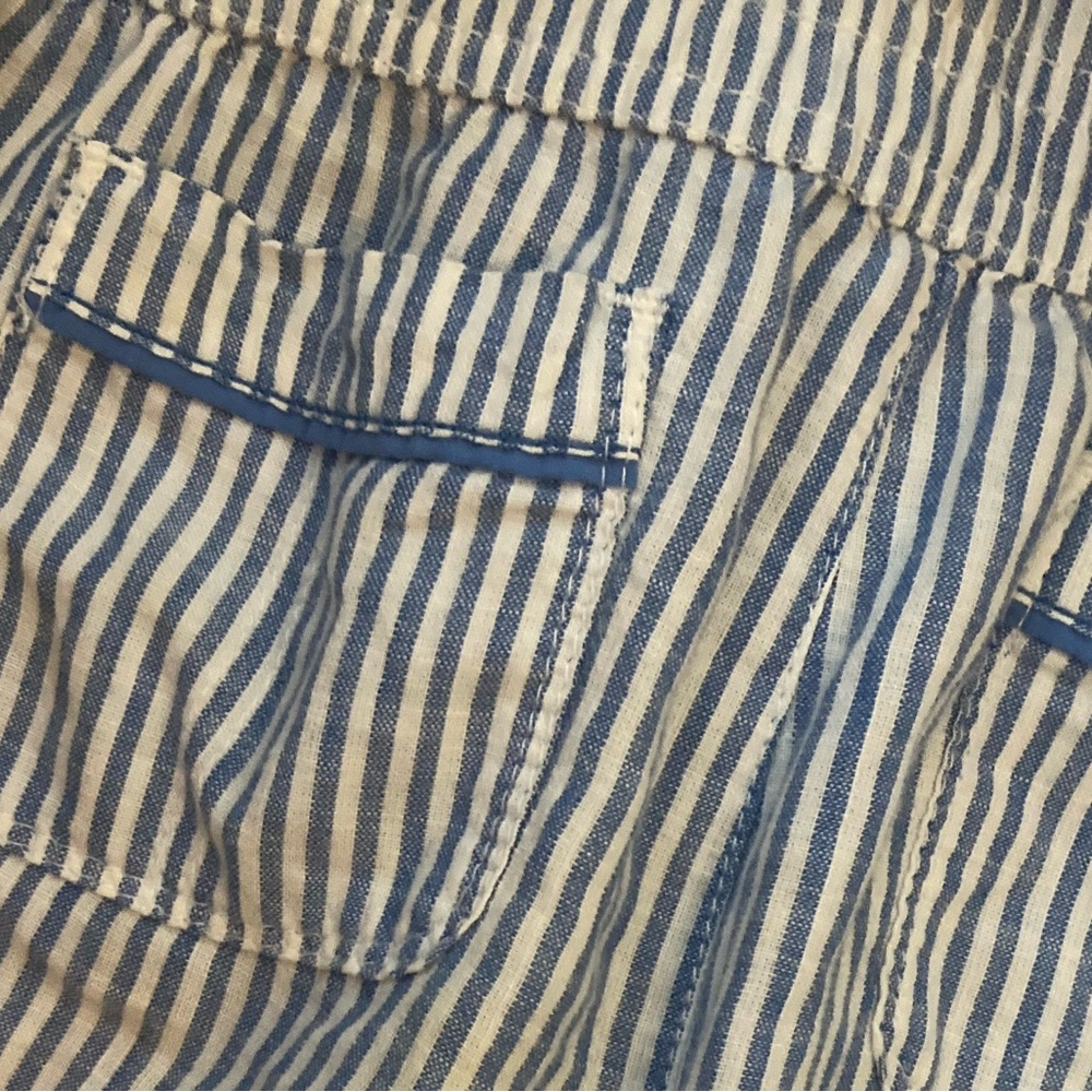 A&F Blue And White Pine Stripe Romper - image 6